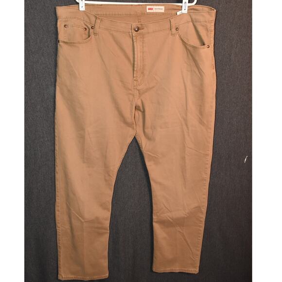 Wrangler Men's 42x30 Slim Straight Khaki Brown Pants Chino - Picture 1 of 8
